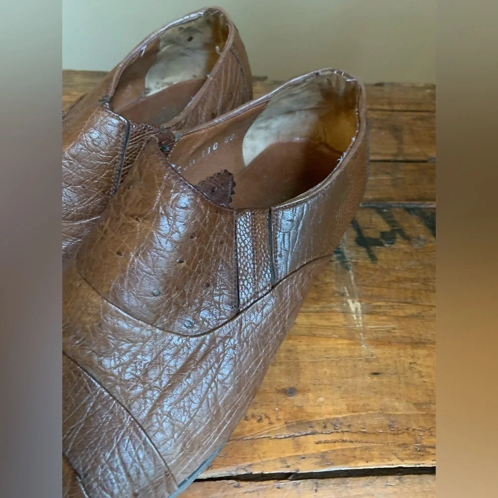 JE-VER real leather ostrich shoesMexico Size 28.5 US Men's size 10.5?
